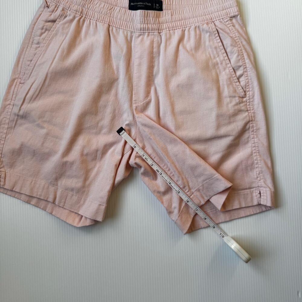 Abercrombie Linen Cotton Shorts Mens Medium Coastal Euro Vacation Cruise Pockets - Picture 6 of 14